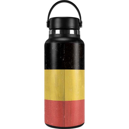 Belgium Flag Distressed Hydro Flask 32oz Wide Mouth Skin